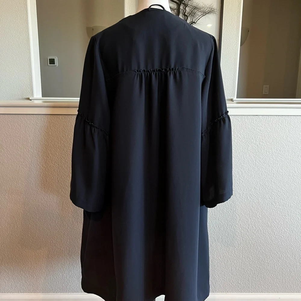 H&M FLOUNCE SLEEVED COAT - SMALL - Picture 2 of 8